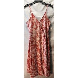 Nine West Wrap Dress Size Small V Neck Sleeveless Floral Midi Summer Dress